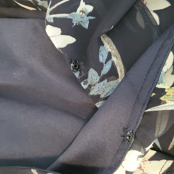 Lulus Belong to You Navy Blue Floral Print Sleeveless Summer Mini Dress M - Picture 6 of 9